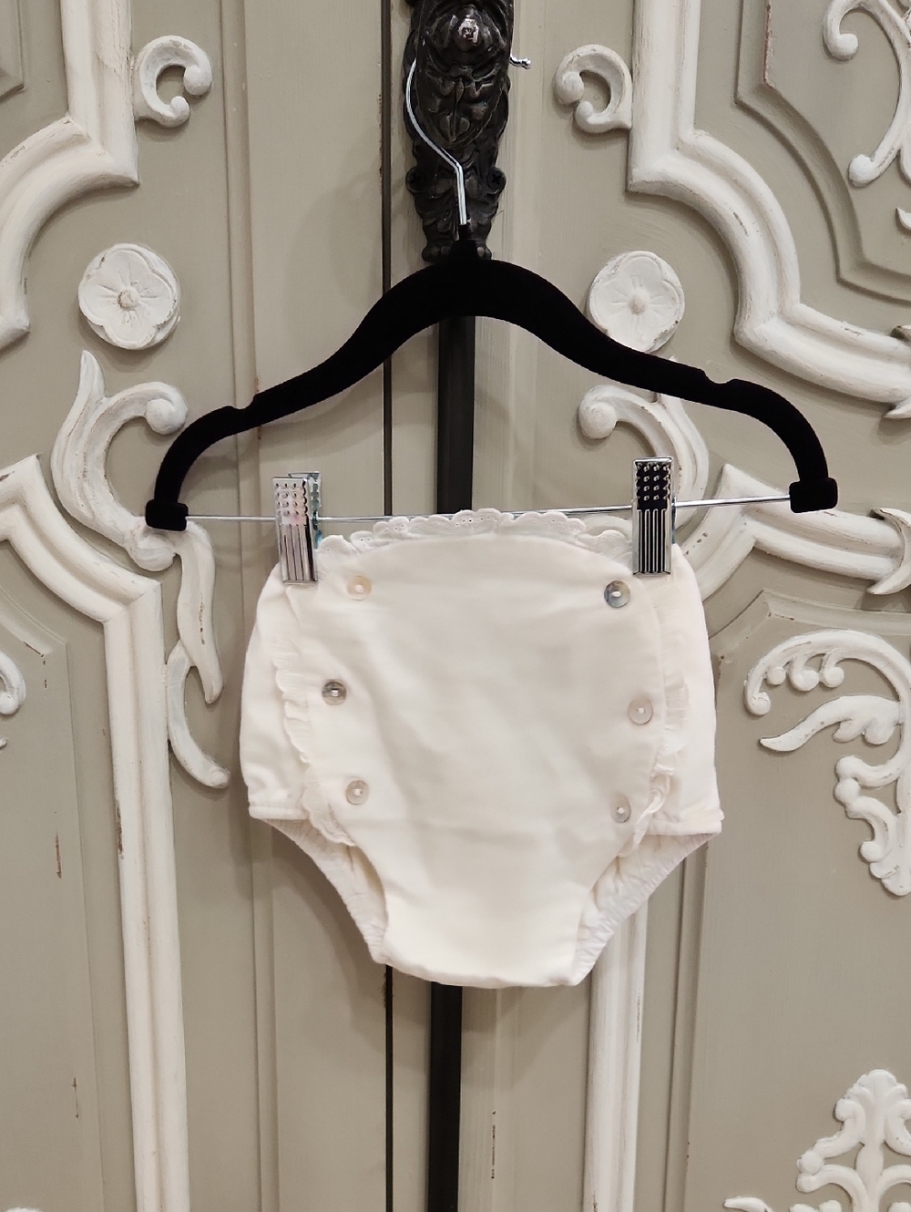 Pili Carrera Classic Cream Baby Bloomers Size 18 Months